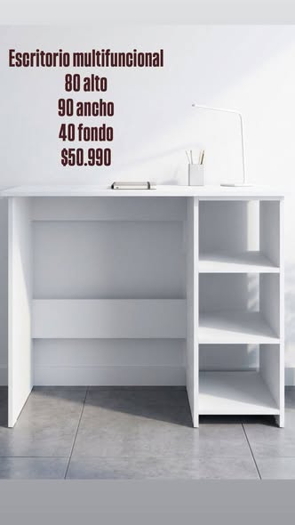 Escritorio multifuncional de melamina